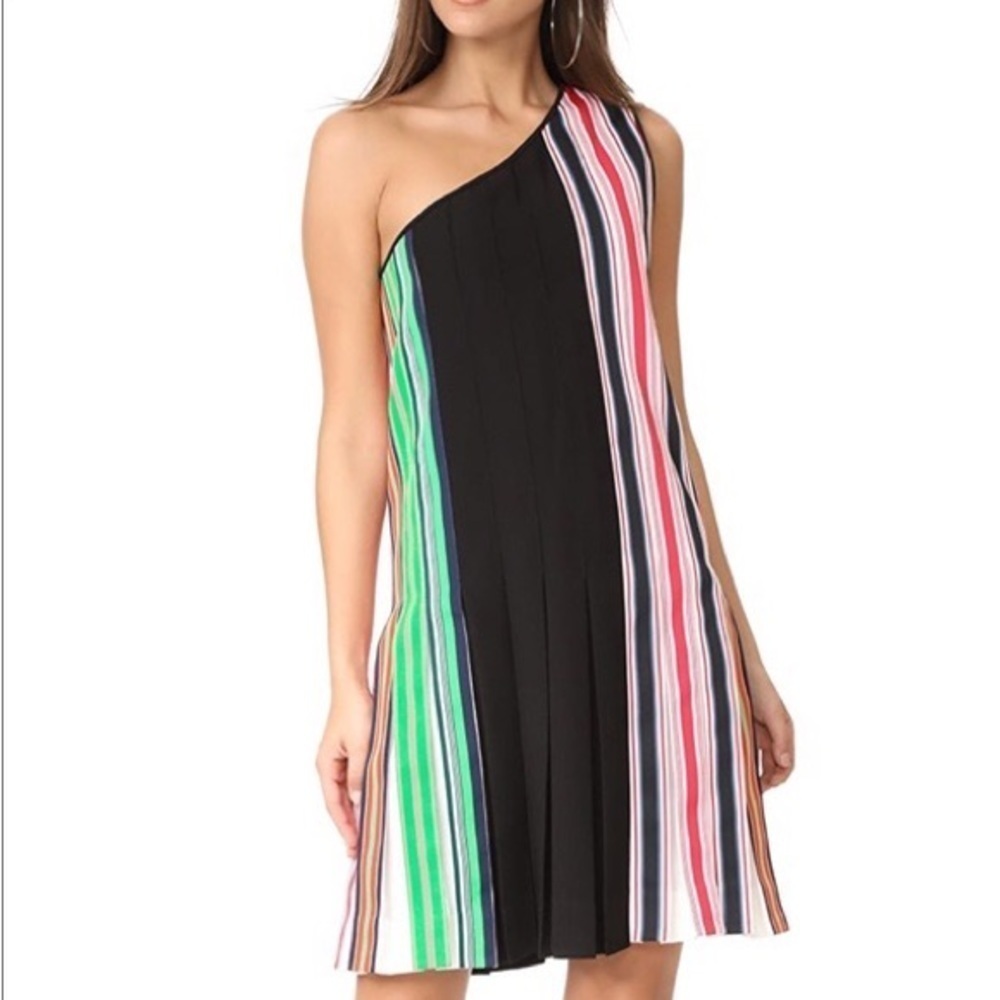 Diane Von Furstenberg Multicolor One Shoulder Dress